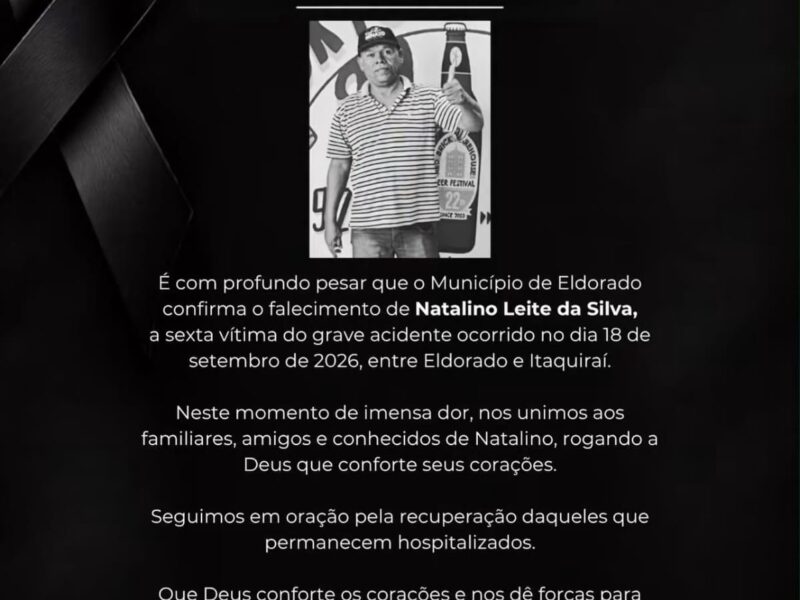 Dez dias após acidente, morre 6ª vítima de acidente entre van e carro na BR-163