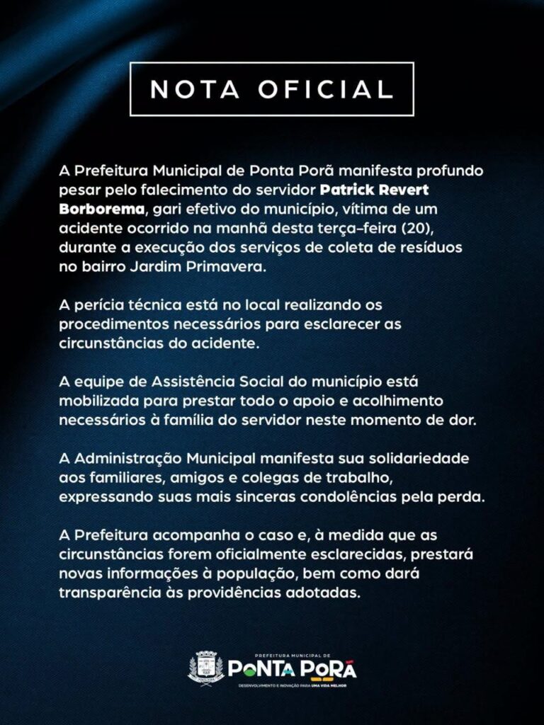NOTA_PREFEITURA_PP-768x1024 Gari estudante de Medicina morre atropelado por caminhão da coleta