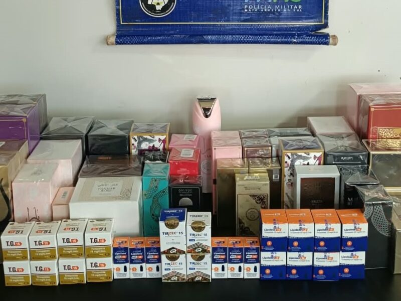 Polícia apreende medicamentos e mercadorias contrabandeadas na MS-162